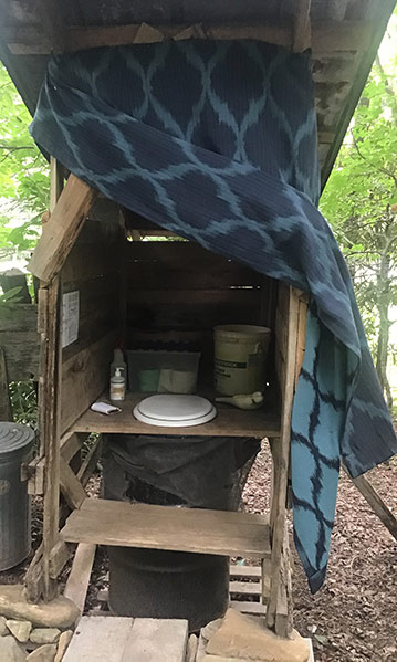 Compost toilet at the Earthaven campground