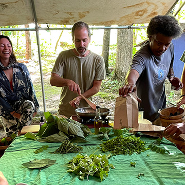 Preparing foraged greens