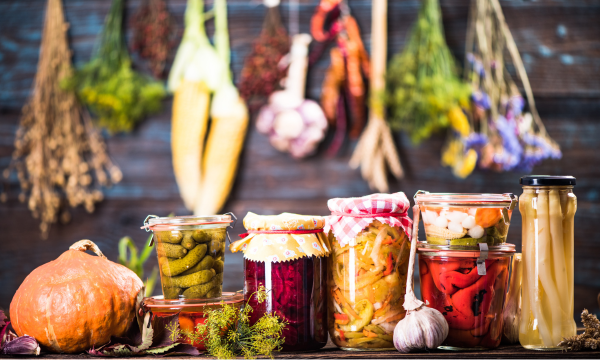 Fermented vegetables and herbs