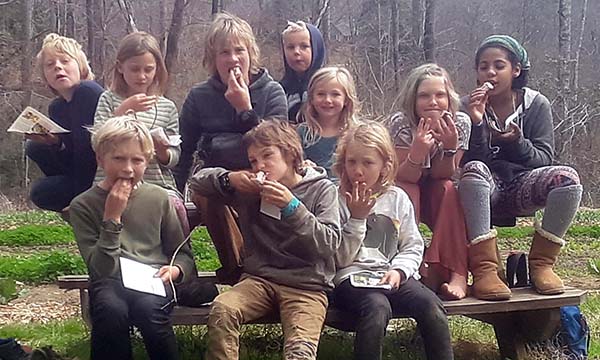 Homeschool group at Earthaven Ecovillage