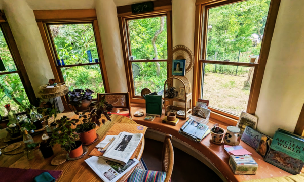Dining room in Leela at Earthaven Ecovillage