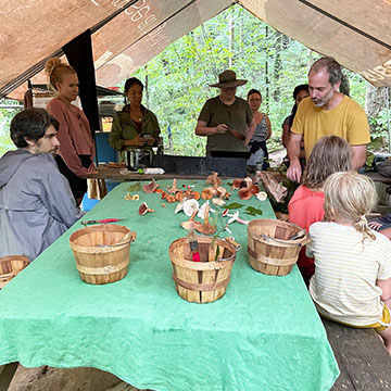 Mushroom foraging workshop at Earthaven Ecovillage