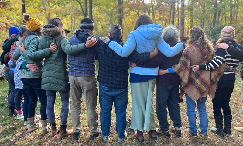 group of participants in autumn